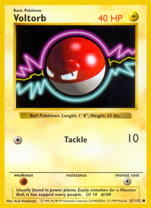 Base set Voltorb #67/102 shadowless